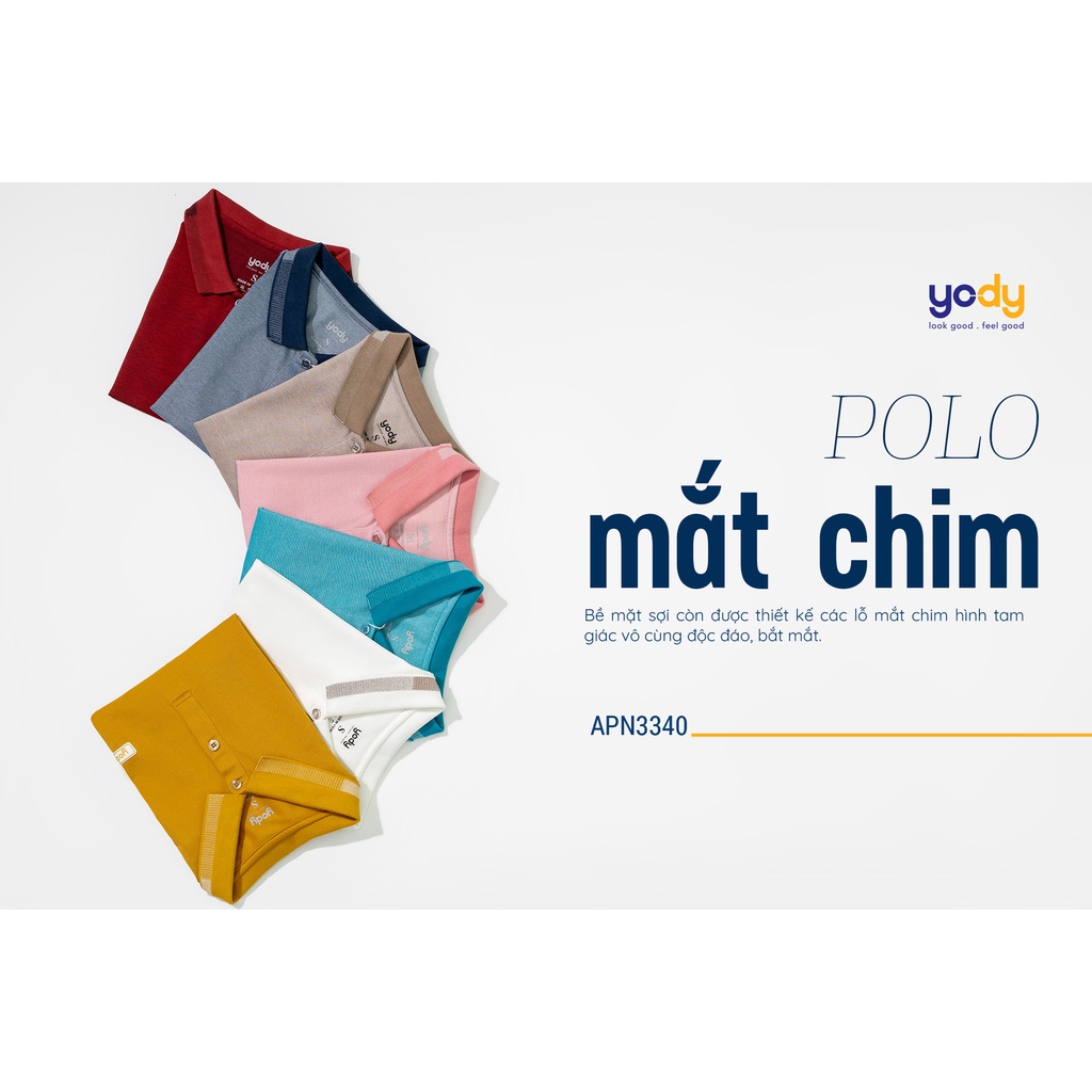 Áo polo YODY nữ mắt chim cotton thoáng mát trẻ trung năng động độ bền cao APN3340