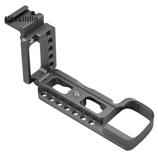 Vertical shoot hand grip with hot shoe for sony alpha ilce-6400l 6400m a6400 a6300 quick release l plate camera bracket holder