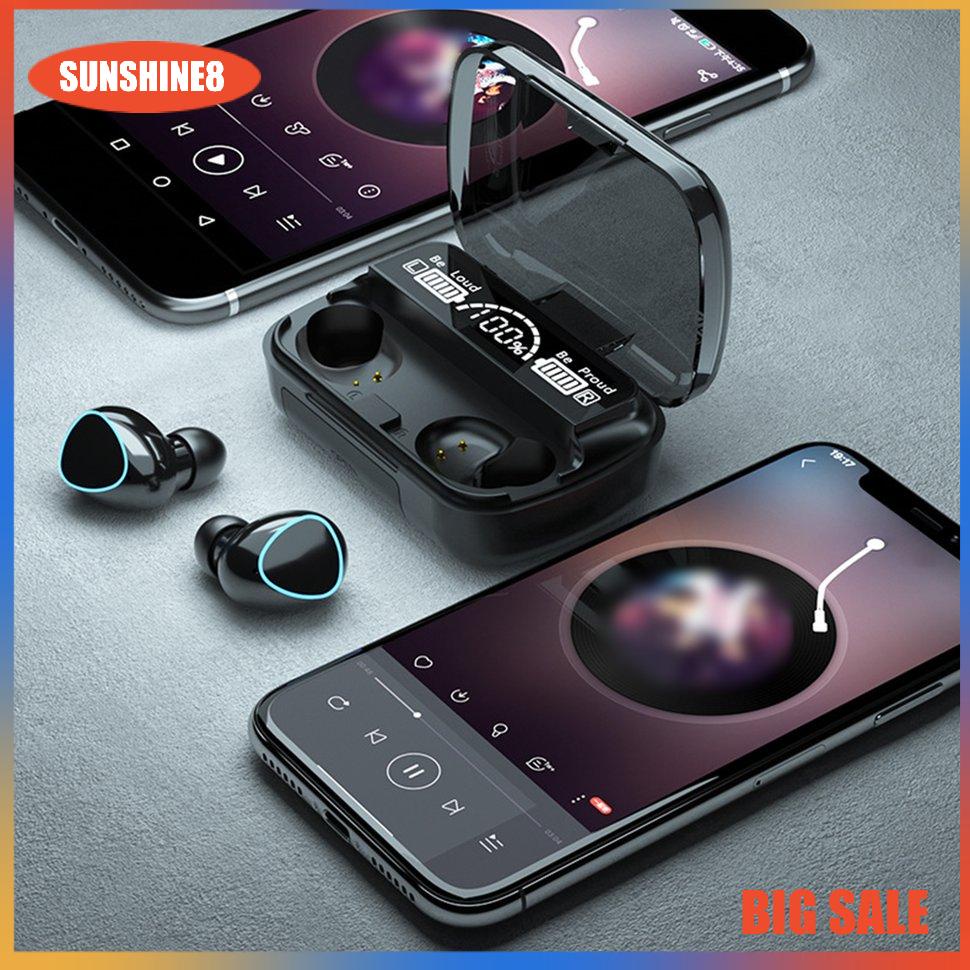 【SUN】Earbuds Wireless 5.1 Headphones Earphones Stereo Waterproof Earphone
