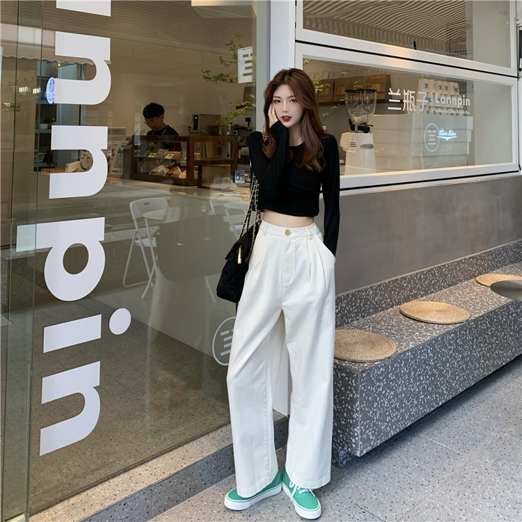 Quần Dài Lưng Cao Ống Suông Màu Trơn 37499 | BigBuy360 - bigbuy360.vn