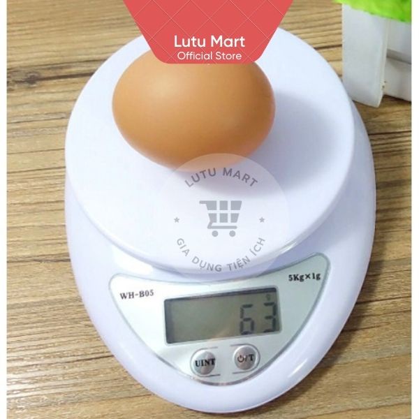 Cân Tiểu Ly Làm Bánh, Cân Điện Tử Nhà Bếp Đa Năng 5kg, Độ Chính Xác Cao Kèm Pin - Lutu Mart