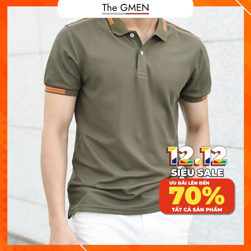 [Mã SR101512 giảm 25% đơn 50K] Áo Pattern Polo nam The GMEN thiết kế cổ bẻ có viền, vải cá sấu Cotton bền, chuẩn form | BigBuy360 - bigbuy360.vn