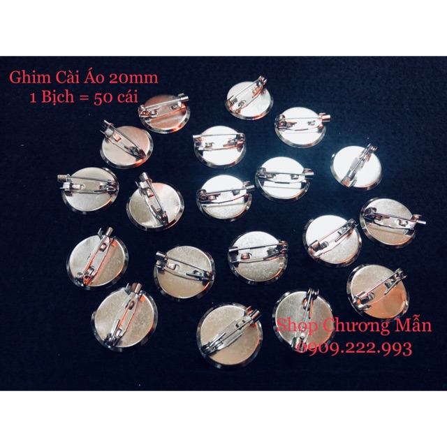 50 Cái Ghim Cài Áo 20mm Giá Sỉ