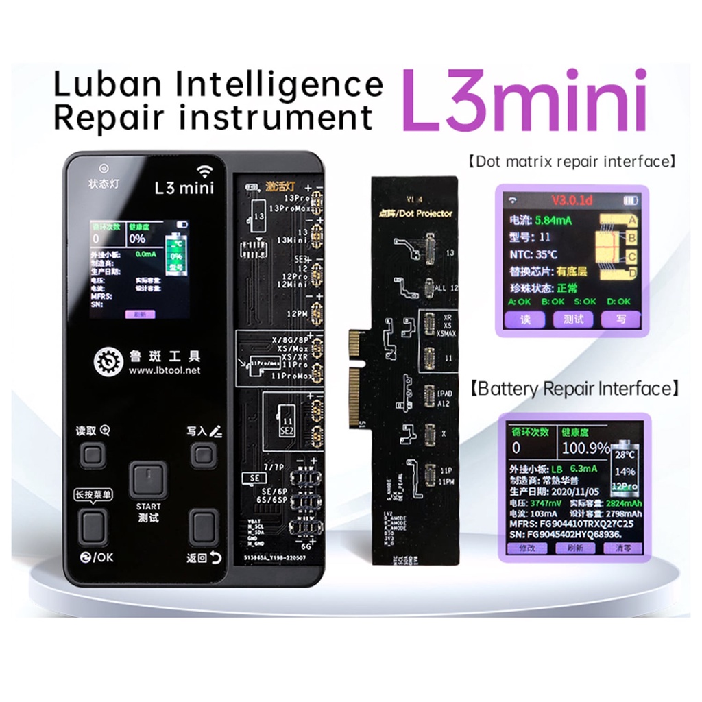Box Luban L3 Mini Sửa Face ID - Fix Pin - Fix Camera - Fix Cáp Loa Trong