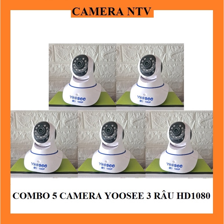 (Sỉ) Combo 5 Camera Yoosee 3 anten - cắm nguồ xoay, lưu vị trí điểm