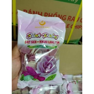 Phồng tôm khoai lang tím hạt sen gói 180g date 36 tháng.