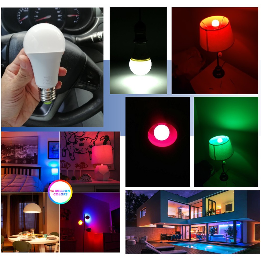 Bóng Đèn LED thông minh EZVIZ LB1 điều khiển điện thoại 16 triệu màu Color Light học tập trang trí