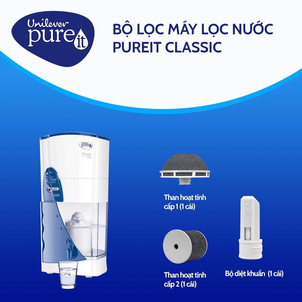 [Chính Hãng] Bộ mọc máy lọc thay thế máy lọc nước Unilever Pureit Classic 3000L