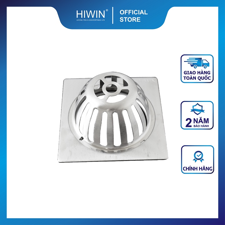 Cầu chắn rác ban công inox 304 thoát nước nhanh kích thước 120x120mm HIWIN FD-100