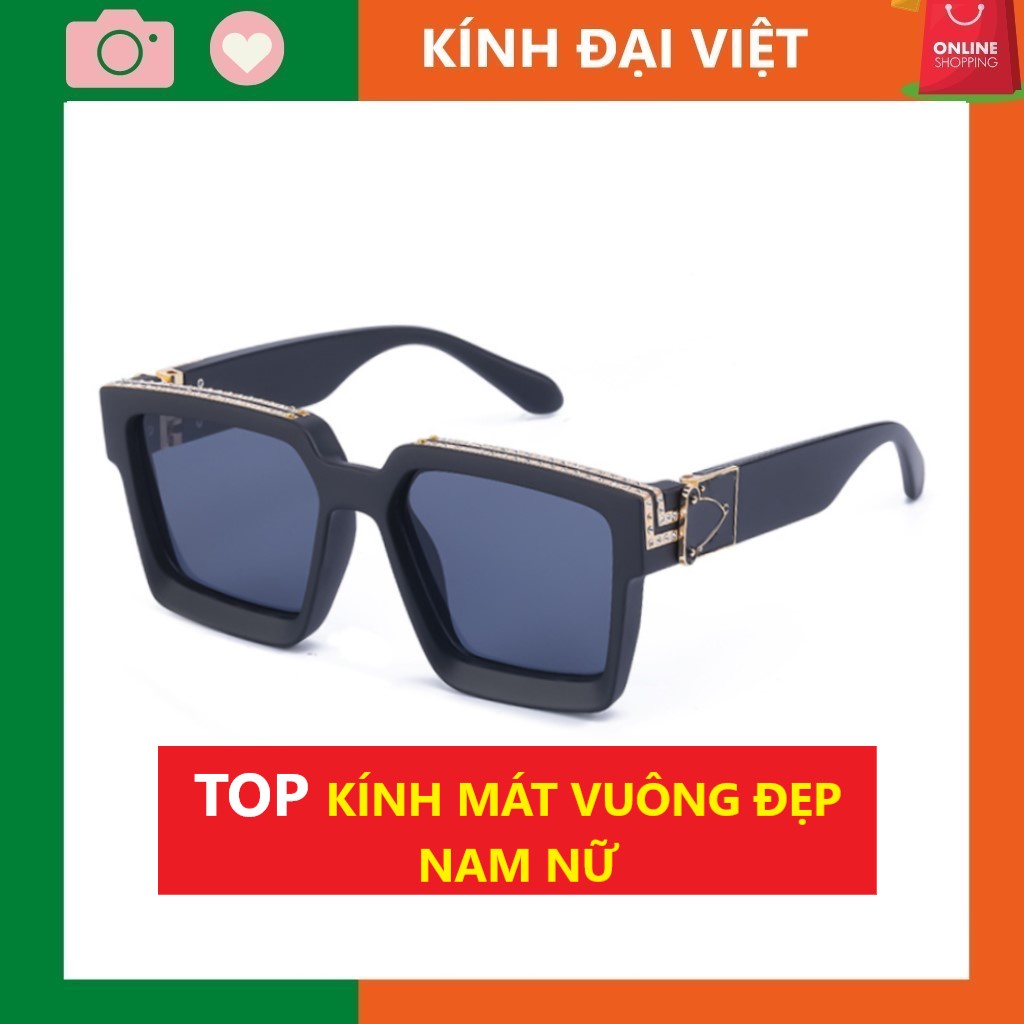 Kính mát nam nữ Cao cấp Hàn Quốc thời trang gọng bản vuông to nhiều màu 96006