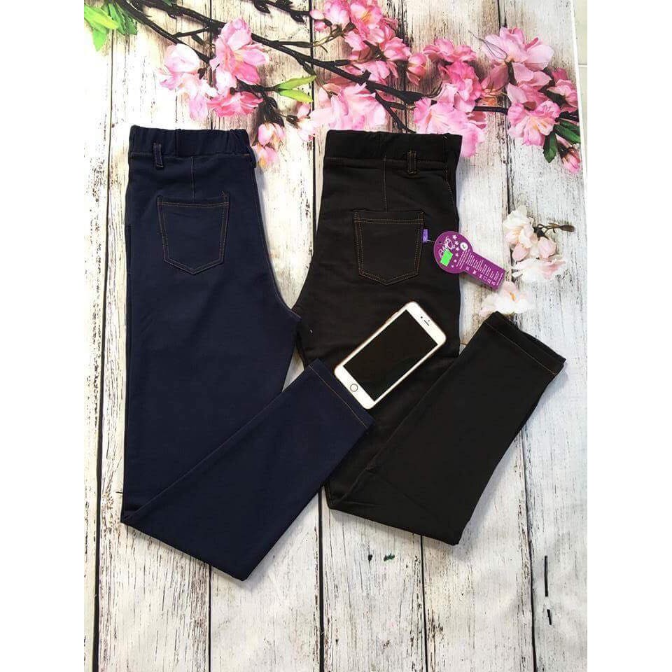 Quần bầu legging dài giả Jean