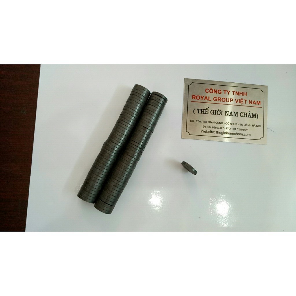 Nam châm viên Ferrite 10x2mm (Bộ 10 viên)