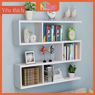 [Rẻ vô địch] Kệ sách treo tường trang trí KTT03