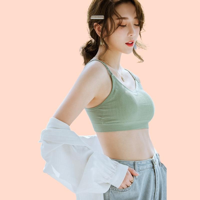 Áo Lót Nữ Cotton Dây Kép, Áo Ngực Thể Thao Co Giãn Thấm Hút Mồ Hôi Tốt - 8156