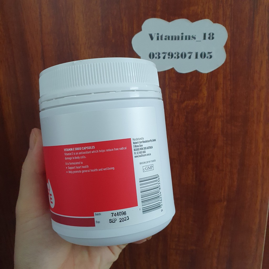 Vitamin E Healthy Care 200 viên Úc mẫu mới | Thế Giới Skin Care