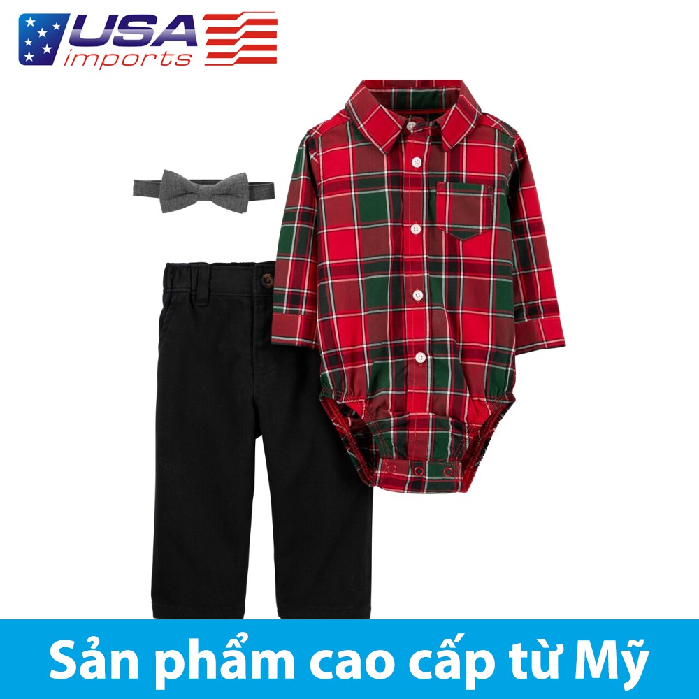 Set bodysuit sơ mi kèm quần Car-tờ Auth Từ Mỹ (18480910)
