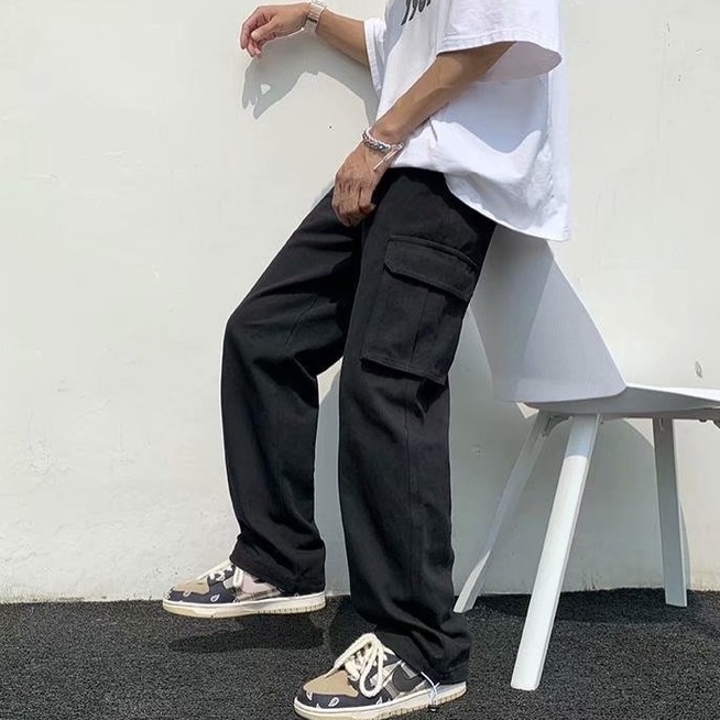 Quần Yếm Dáng Rộng quần túi hộp nam Phong Cách Hàn Quốc quần túi hộp nữ Thời Trang Mới cargo pants Nam Nữ | BigBuy360 - bigbuy360.vn