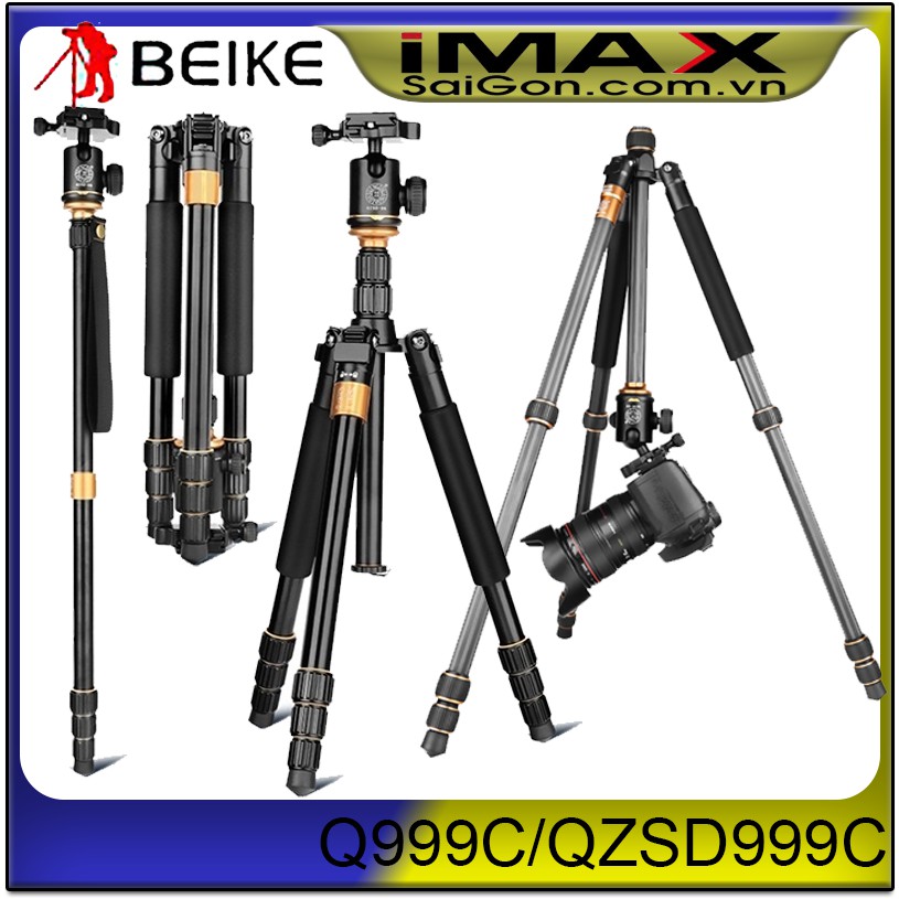 [Mã 159ELSALE hoàn 7% đơn 300K] CHÂN MÁY ẢNH TRIPOD/ MONOPOD BEIKE Q-999C