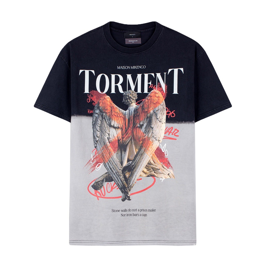 Áo Phông Nam MIKENCO Torment Tshirt Áo Thun Tay Lỡ Torment Nam Nữ Hot Trend 2022