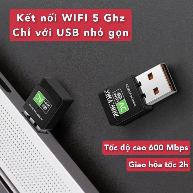 [Hỏa Tốc - BH 6 THÁNG] Nâng cấp WiFi 5G dễ dàng với USB 3.0 WIFI (Có lỗ tản nhiệt) siêu tốc 1200Mbps bắt 5GHz