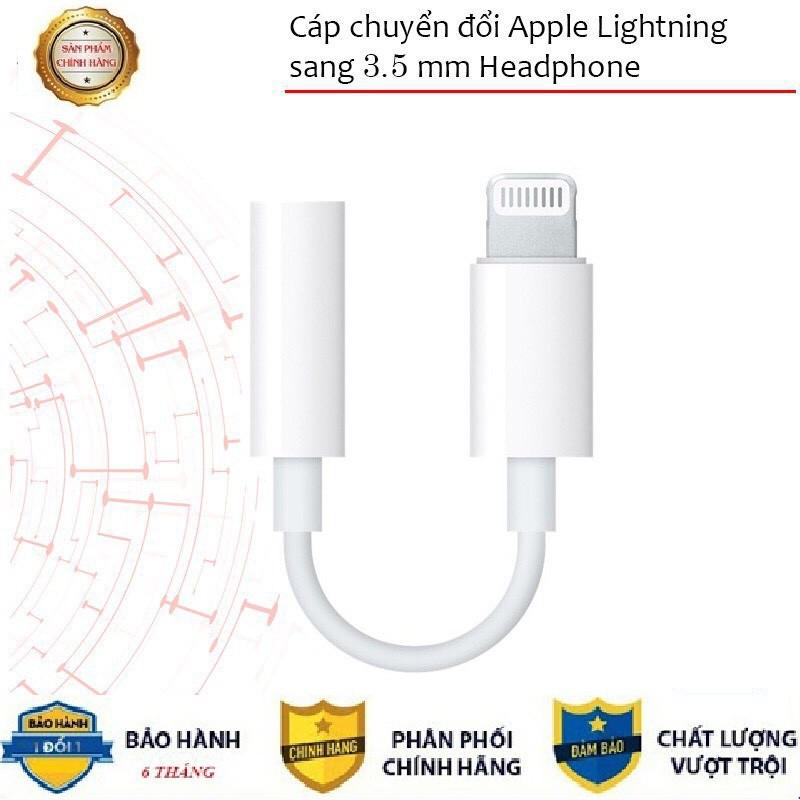 Đầu chuyển cổng sạc Lightning Iphone 5/6/7/8/x/11 ra cổng 3,5mm có bluetooth