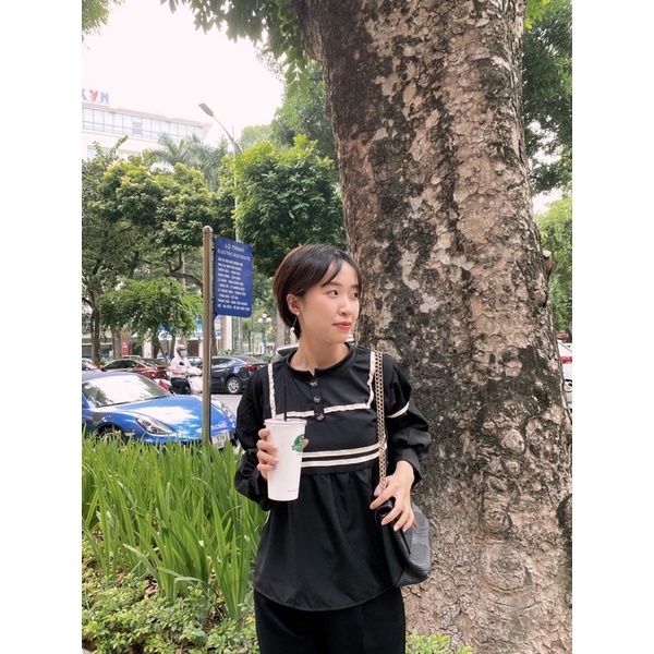Áo baby doll dài tay [ẢNH THẬT TỰ CHỤP]