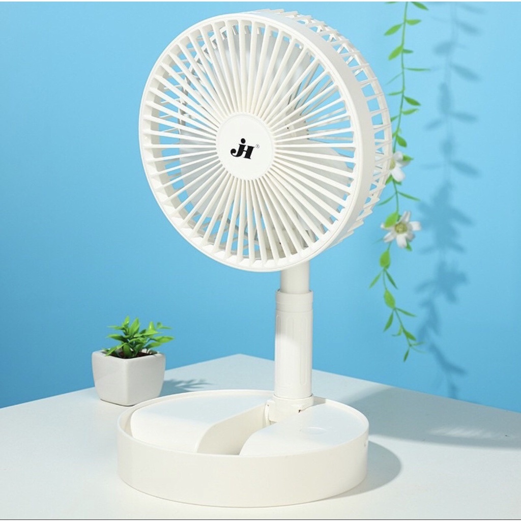 [ BH_ 6 tháng ] Quạt mini tích điện để bàn gấp gọn xoay 180 Độ với 3 cấp độ mát, thế hệ mới