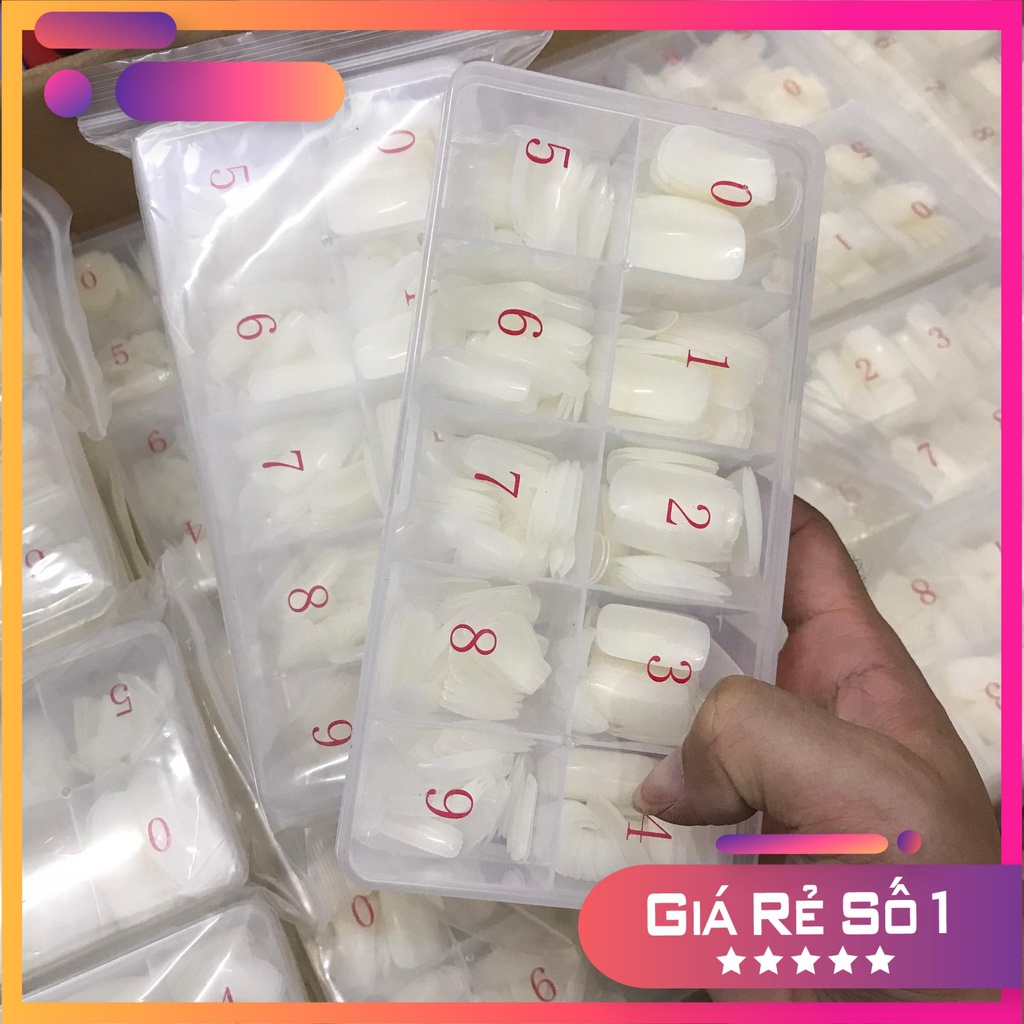Móng úp chân dài đủ size hộp 500 móng