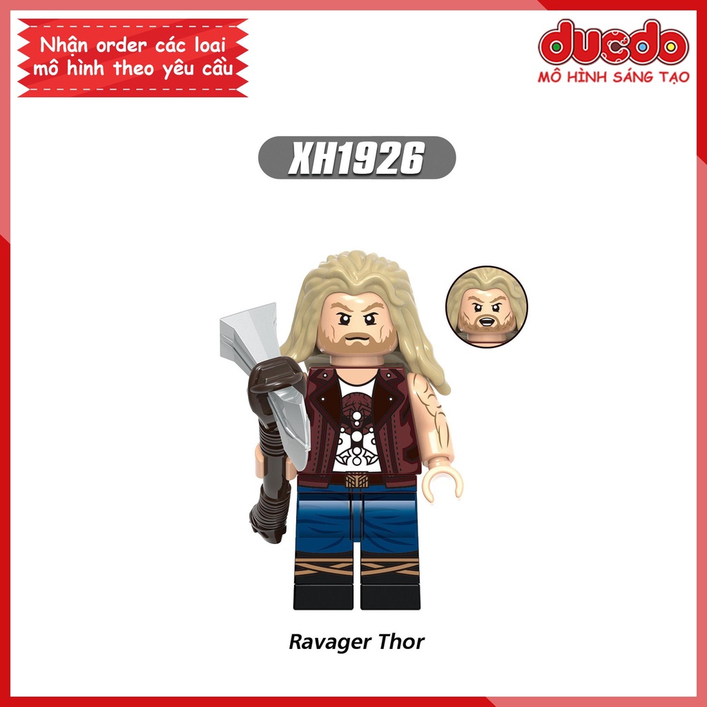 Minifigures nhân vật Thor Love And Thunder - Đồ chơi Lắp ghép Xếp hình Mini Iron Man Mô hình XINH X0339