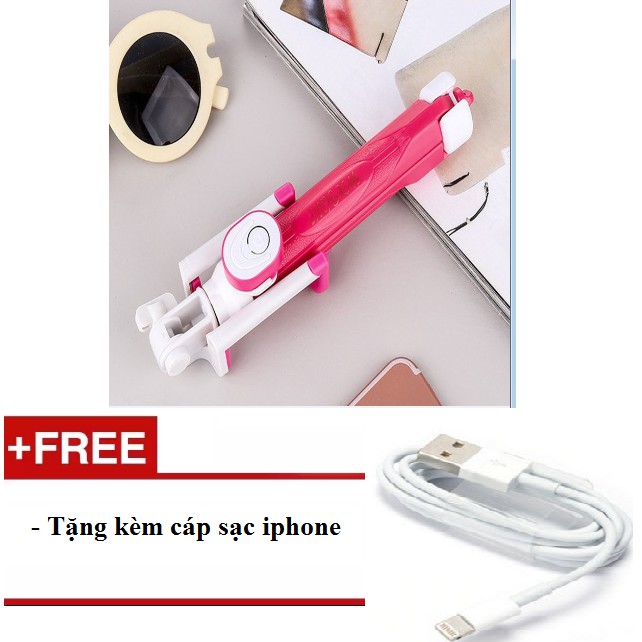 Gậy tự sướng Bluetooth 3 trong 1 kèm chân đế - tặng kèm cáp sạc | BigBuy360 - bigbuy360.vn