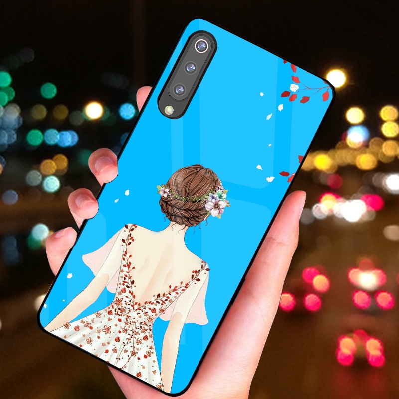 Ốp kính Xiaomi Mi 9/ Mi 9 SE/ Mi 9 Pro/ Mi 9 Lite hình cô gái bầu trời mẫu đẹp, sắc nét