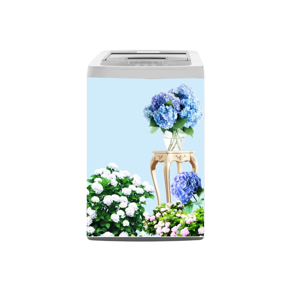 Decal dán máy giặt Mẫu Hoa Cẩm Tú Cầu