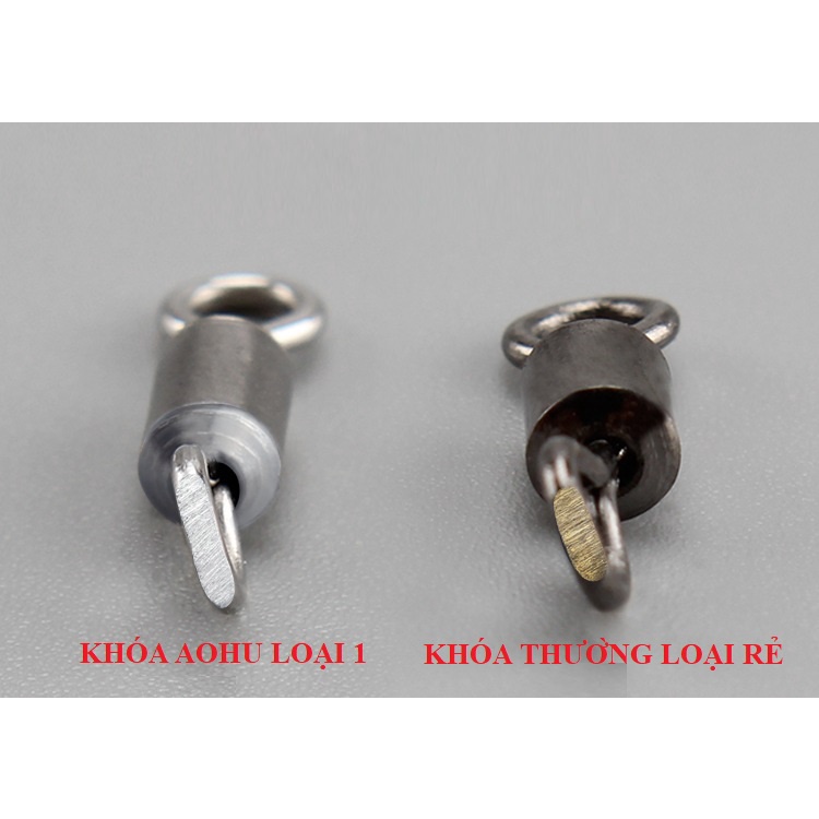 Khóa 8 AOHU săn hàng cao cấp- Hàng Loại 1, khóa Link, khóa ma ní số 8  câu đơn, câu đài, cá lớn