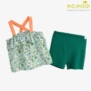 (Sz 80,90)- Bộ Moimoln dây cam hoa xanh xuất Hàn