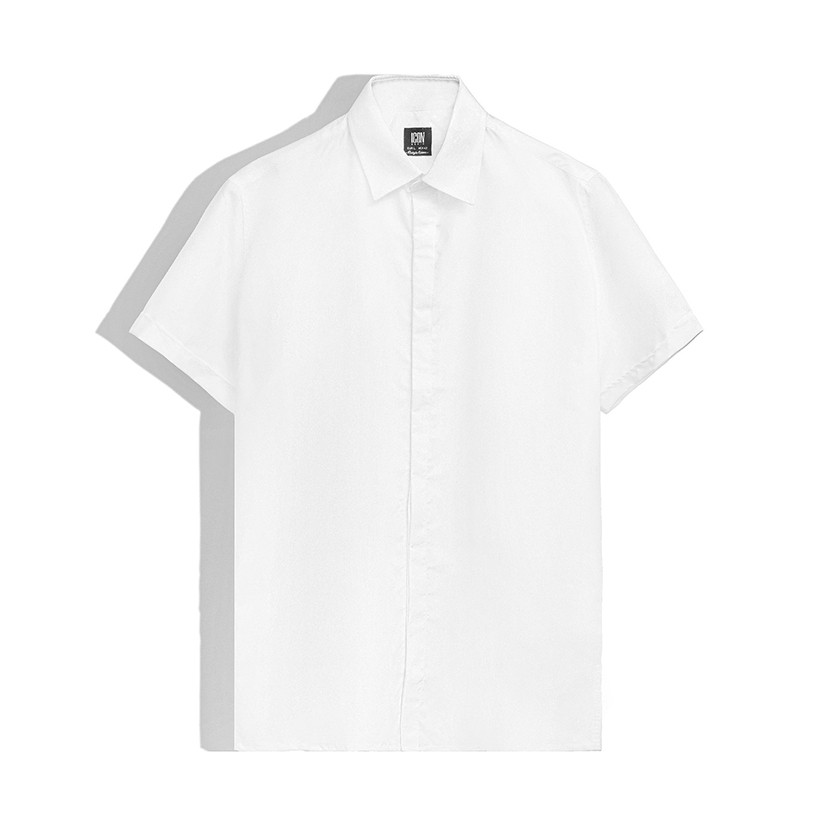 Áo Sơ Mi Nam Tay Ngắn Trơn ICON DENIM Signature | BigBuy360 - bigbuy360.vn
