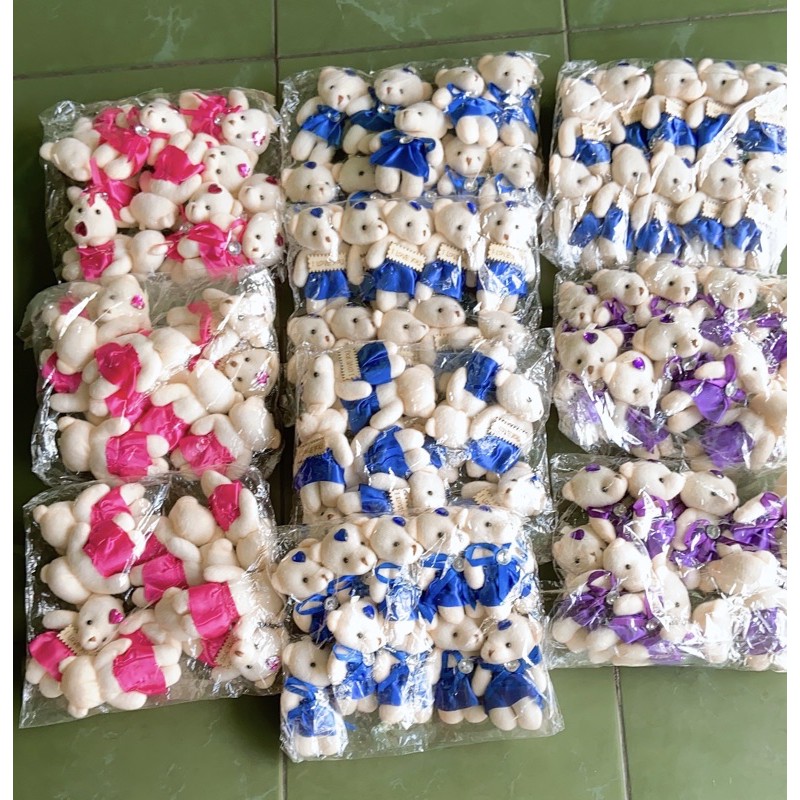 combo 10 con gấu bông mini (màu ngẫu nhiên)