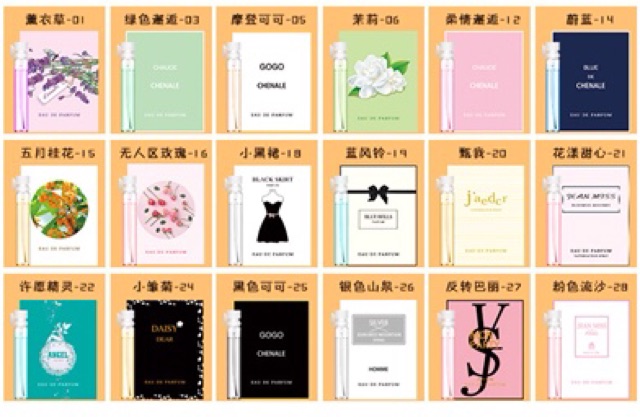 Mẫu Thử Nước Hoa Mini Các Dòng Nổi Tiếng - 2ml