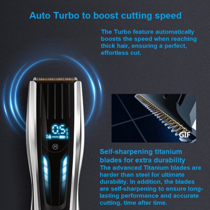 Sản Phẩm Tông đơ cắt tóc không dây thương hiệu cao cấp Philips HC9450/15 Công nghệ Auto Turbo - Bảo hành chính hãng 12 t
