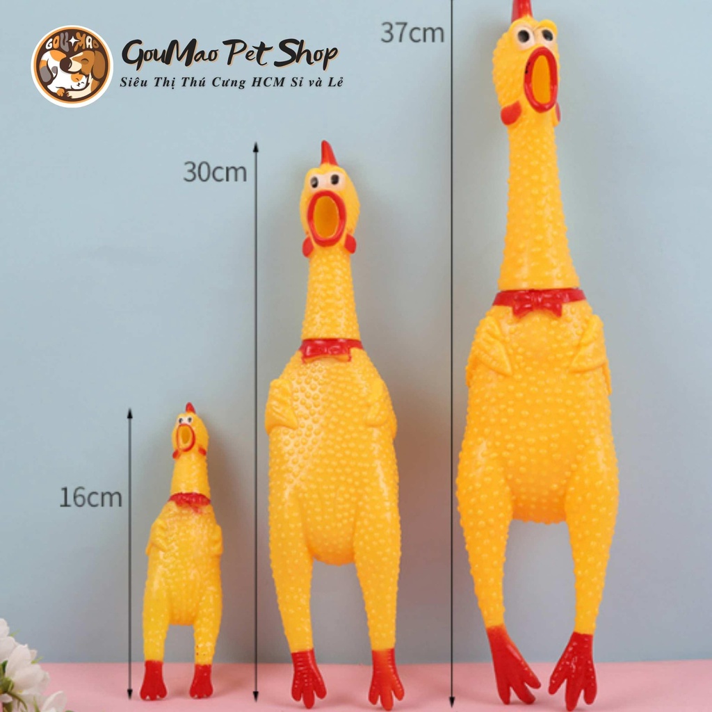 [Giá hủy diệt] Đồ chơi cho chó gà la hét bóp biết kêu shrilling chicken, nhiều size lựa chọn   - GOUMAO PET