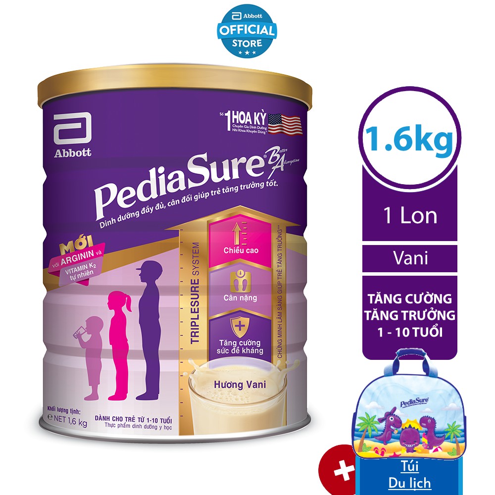 Lon Sữa Bột Pediasure 1.6kg