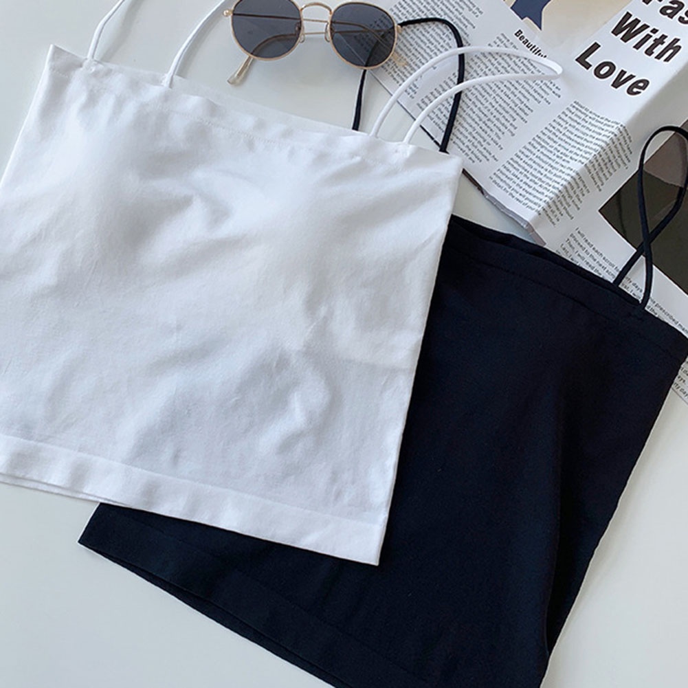 Áo Hai Dây Màu Trơn Phong Cách Đường Phố Gợi Cảm Thời Trang Dành Cho Bạn Gái