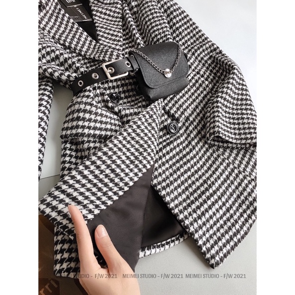 Áo vest zích zắc tweed