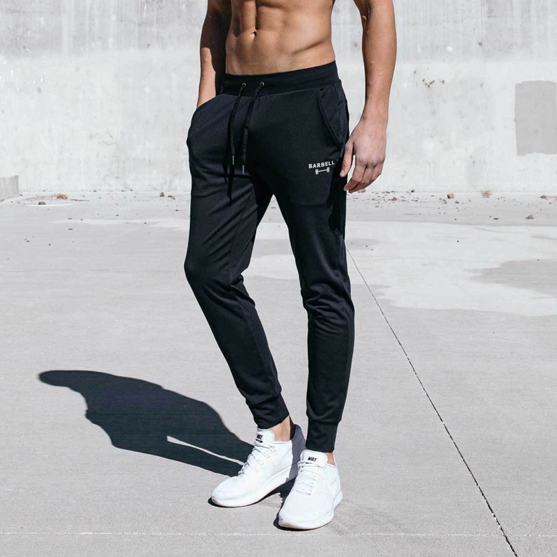 Quần Dài Thể Thao Vải Cotton Co Giãn Tốt Thiết Kế Cá Tính Cho Nam