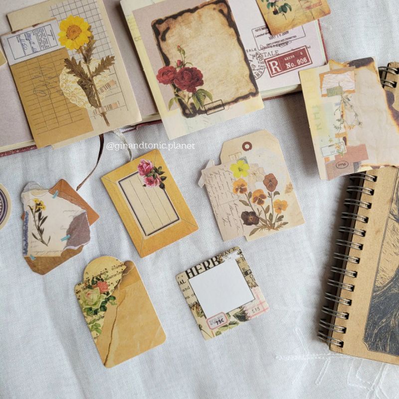 Set 15 sticker Handwritten Letter phong cách cổ điển dùng trang trí bullet journal - ginandtonic