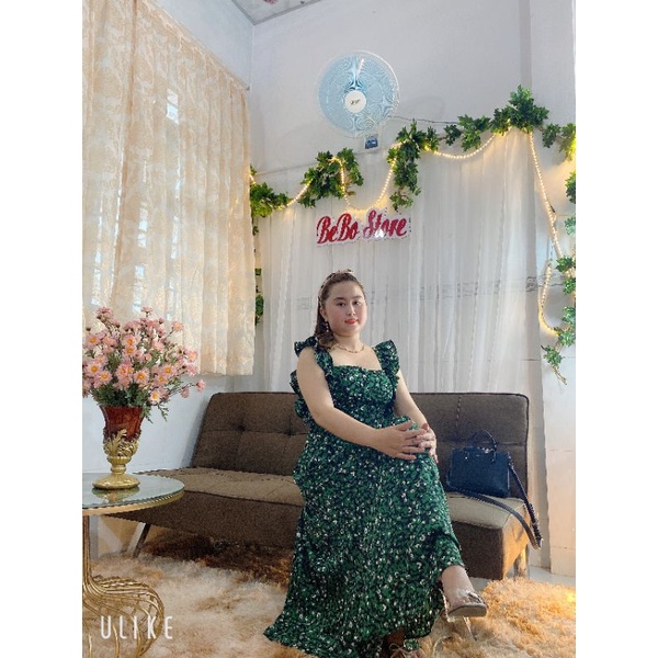 Maxi cao cấp, chất liệu vải lụa coton, có dây kéo lên form chuẩn