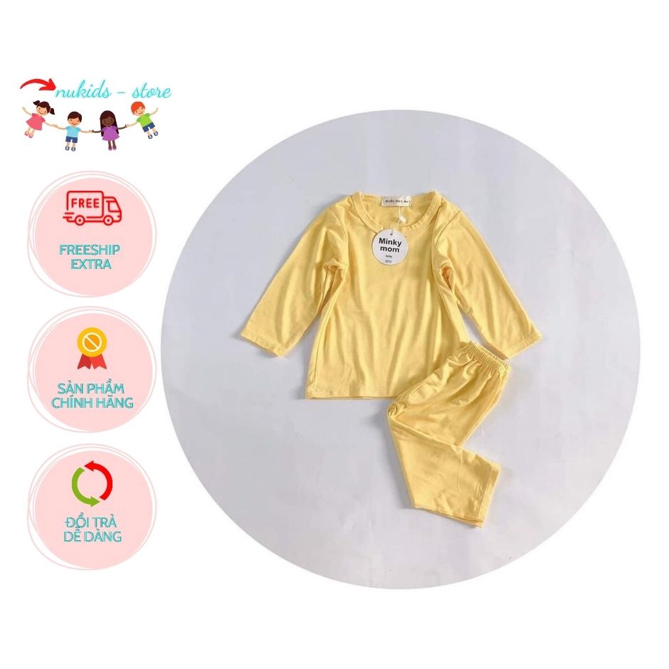 Bộ Thun Lạnh Dài Tay Minky Mom Cho Bé 5-19kg