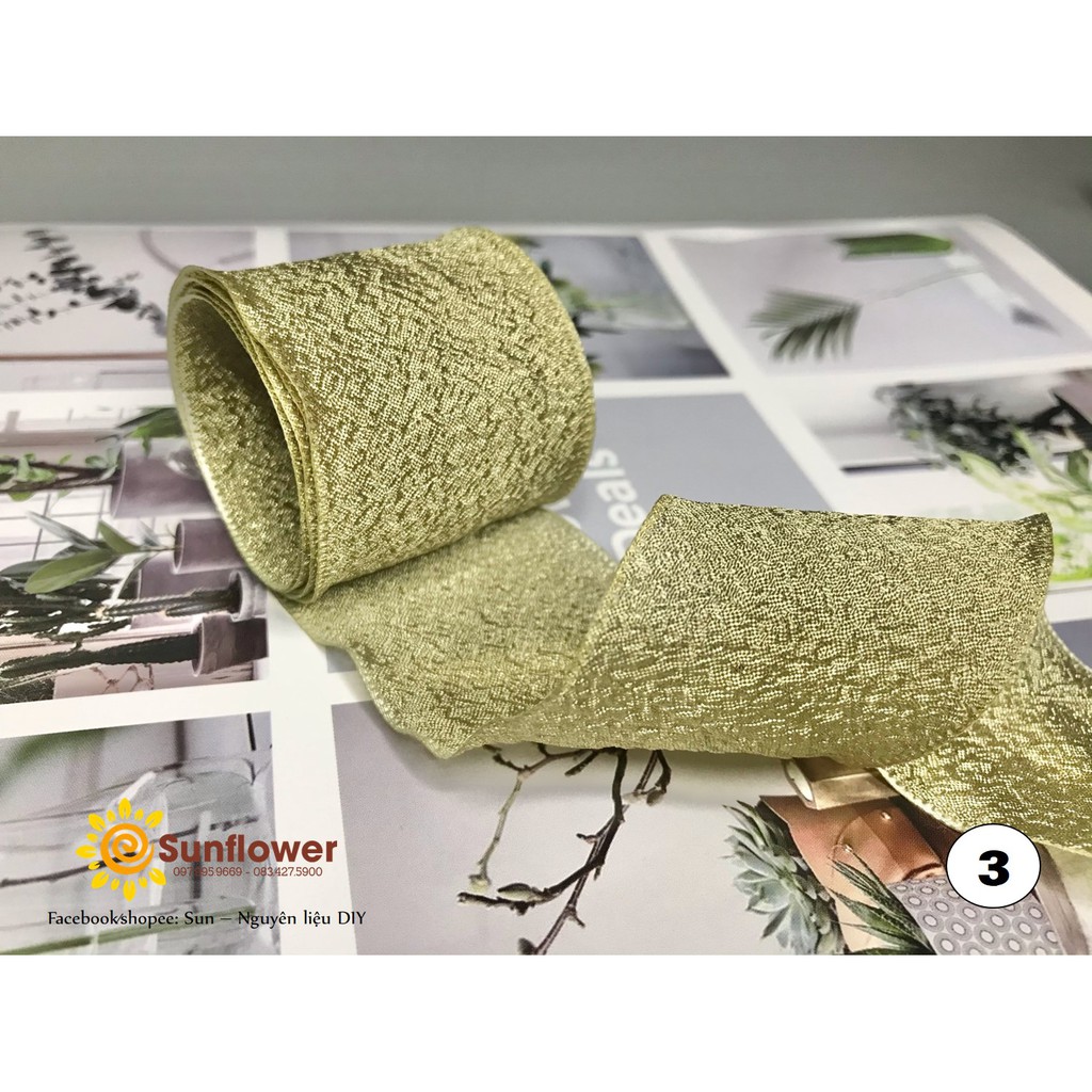 Ruy băng voan xốp nhăn cao cấp