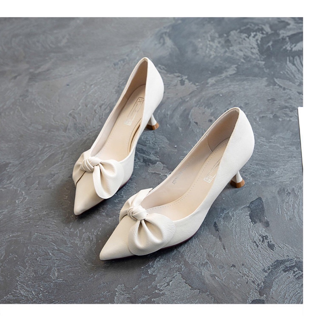 Giày Cao Gót Nữ 6P Gót Nhọn Mẫu Mới Mã A3NBUOC