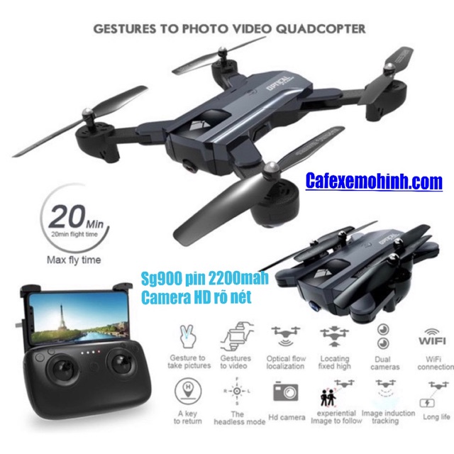 Flycam sg900ss pin nâng cấp 2200mah camera HD bay đến 22p