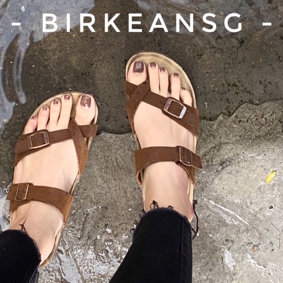 - DÉP XỎ NGÓN DA BÒ THẬT MÀU NÂU UNISEX